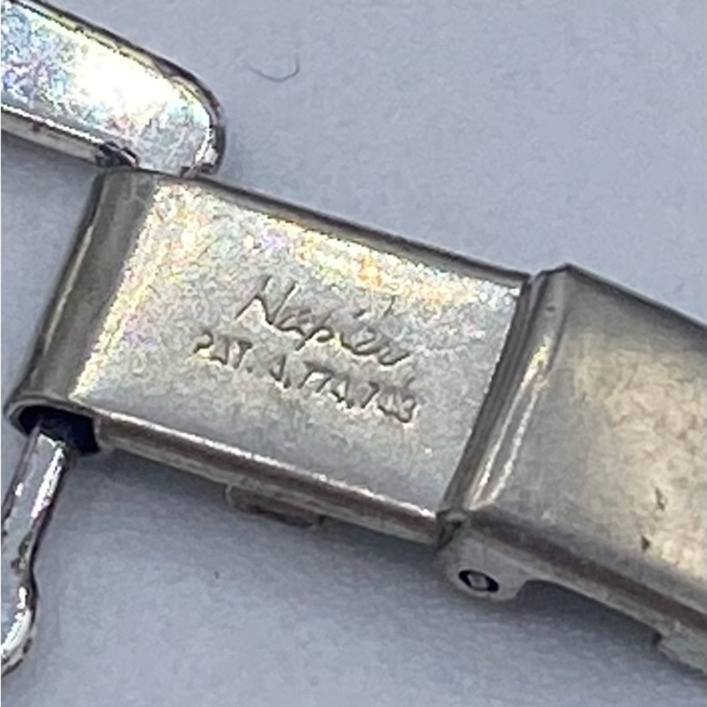 Vintage Napier Silver Tone 3/4” Wide Flexible Link Bracelet Size 7” - Picture 5 of 9